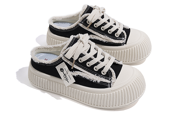 Shop (Women) Huanqiu Canvas Low 'Black' ZHQ-XA036B