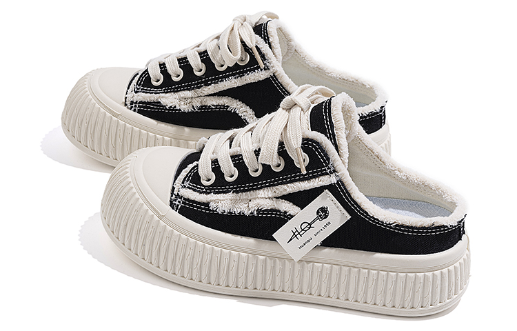 Purchase (Women) Huanqiu Canvas Low 'Black' ZHQ-XA036B