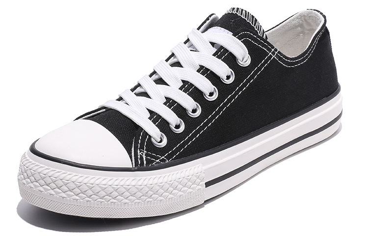 Order (W) 环球帆布低帮黑色休闲鞋 H7053B