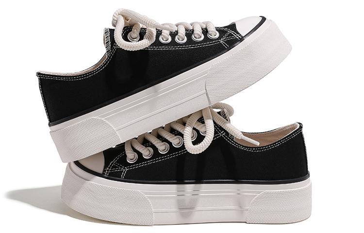Purchase (W) Huanqiu Canvas Low 'Kenyamanan Hitam' H23028B
