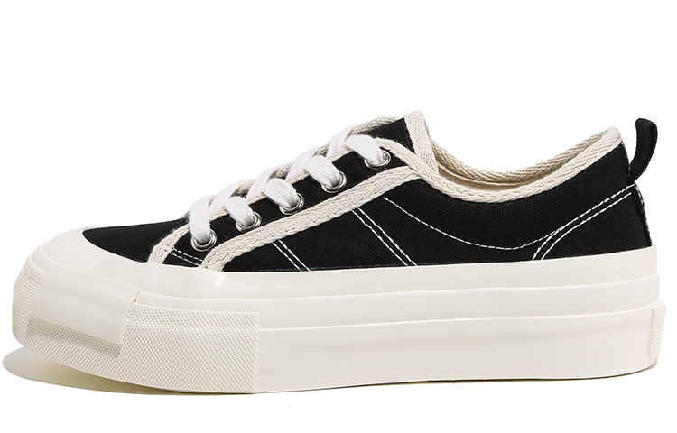 Buy (W) Huanqiu Canvas Low 'Fashion Hitam' H20723-1B