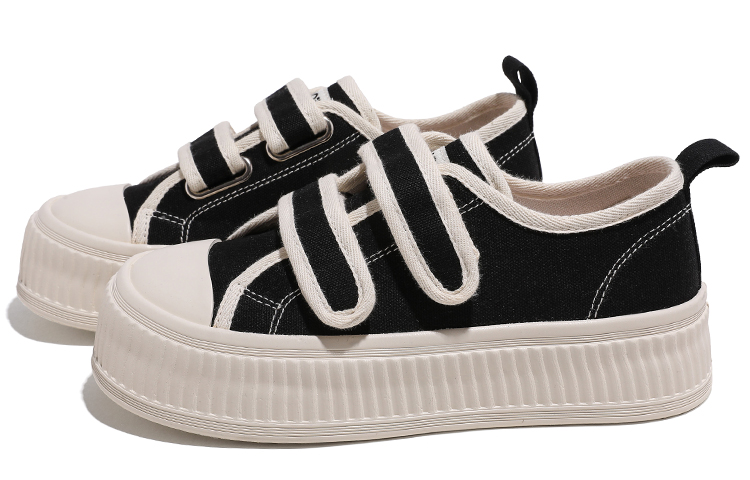 Purchase (W) 环球低筒帆布鞋‘黑色魔术贴’ H23030B