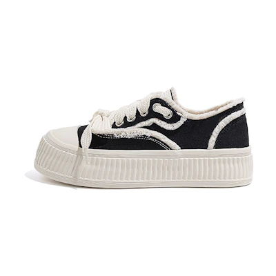 (W) Huanqiu Canvas Low 'Black White'
