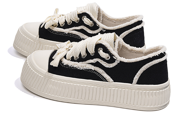 (W) Huanqiu Canvas Low 'Black White' 圖 5