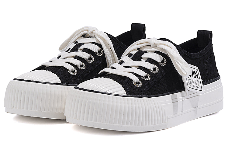 (W) Huanqiu Canvas Low 'Black White' 圖 3