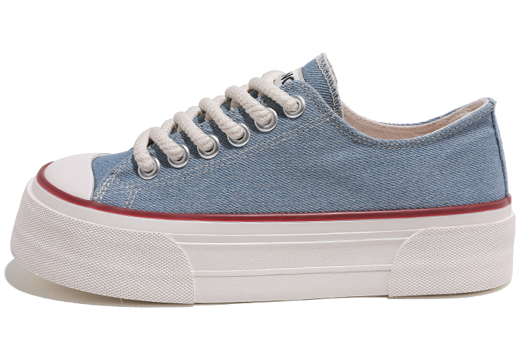 Buy 環球 HUANQIU 百搭氣質休閒耐磨 低幫 帆布鞋 女款 牛仔藍