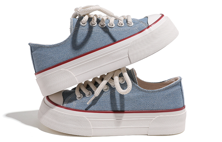 Purchase 環球 HUANQIU 百搭氣質休閒耐磨 低幫 帆布鞋 女款 牛仔藍