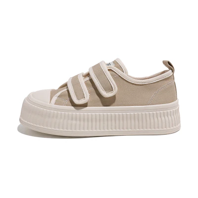 (W) Huanqiu Canvas Low 'Khaki Magic Tape'