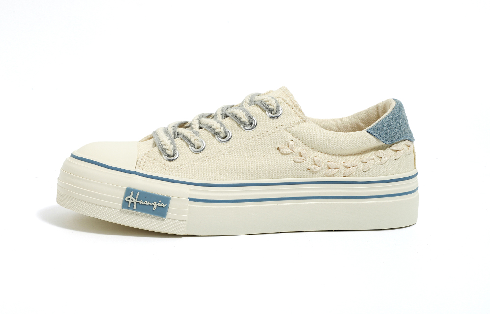 (W) Huanqiu Canvas Low 'Off White-Blue'