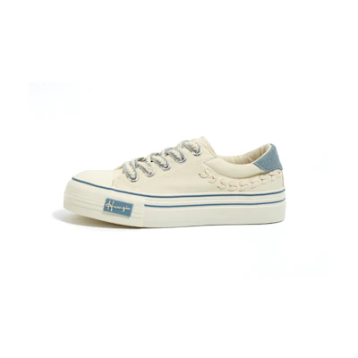 (W) Huanqiu Canvas Low 'Off White-Blue'