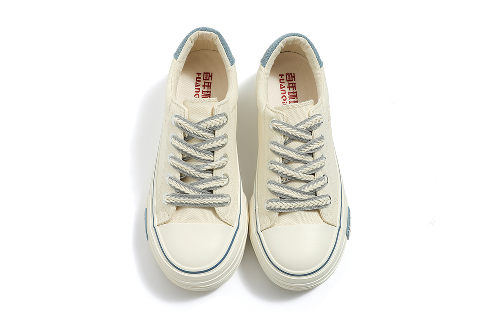 (W) Huanqiu Canvas Low 'Off White-Blue' 圖 2