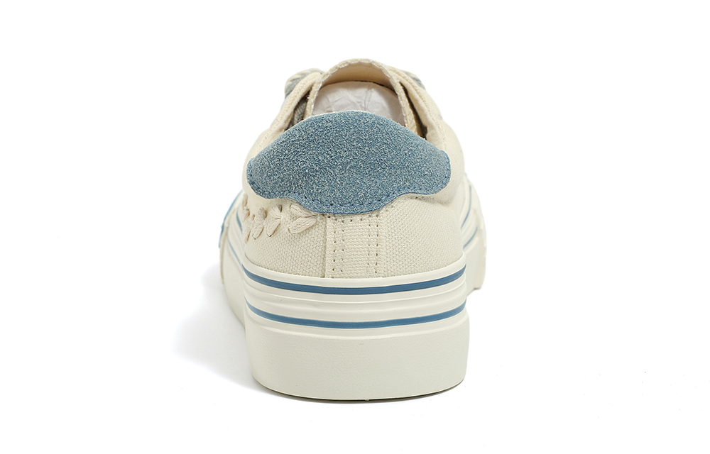 (W) Huanqiu Canvas Low 'Off White-Blue' 圖 4