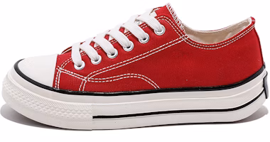 (Women) Huanqiu Canvas Low 'Solid Red' H20716UR (Women) Huanqiu Canvas Low 'Solid Red' H20716UR