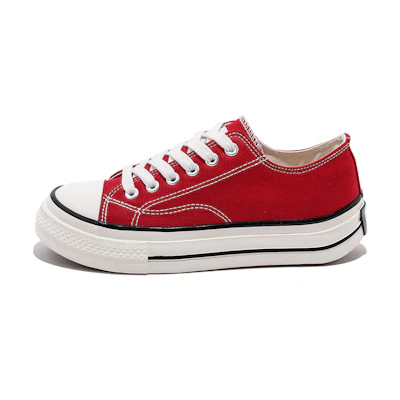 (W) Huanqiu Canvas Low 'Solid Red'