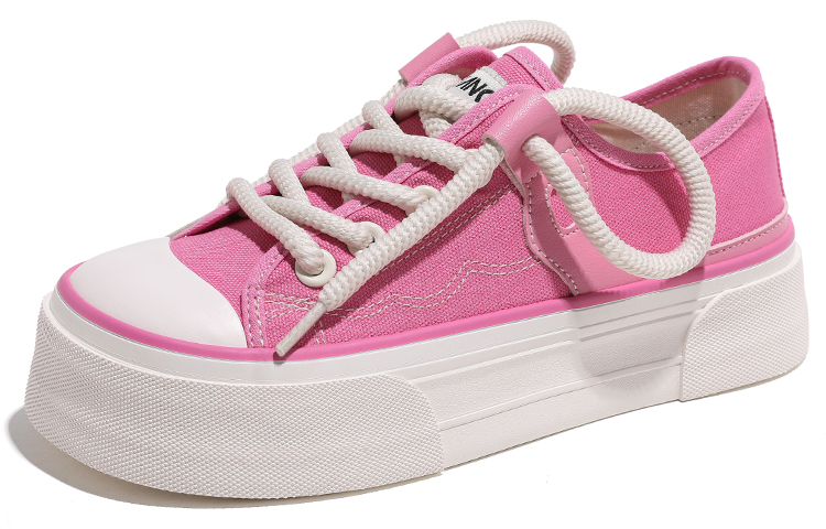 Order 環球 HUANQIU 百搭休閒簡約防滑 低幫 帆布鞋 女款 粉色