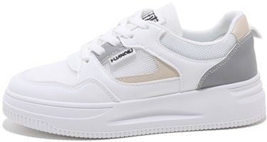 (Women) Huanqiu Canvas Low 'White Grey' HQY-QR0213WH (Women) Huanqiu Canvas Low 'White Grey' HQY-QR0213WH