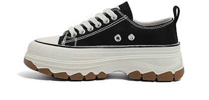 (Women) Huanqiu Canvas Low Top 'Black White Red' YW-233137 (Women) Huanqiu Canvas Low Top 'Black White Red' YW-233137