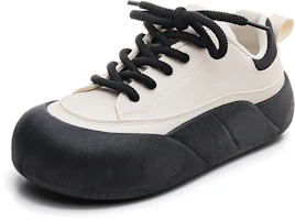 (Women) HUANQIU Casual Low-Top Sneakers Beige/Black - Stylish & Durable. LW-J61B (Women) HUANQIU Casual Low-Top Sneakers Beige/Black - Stylish & Durable. LW-J61B