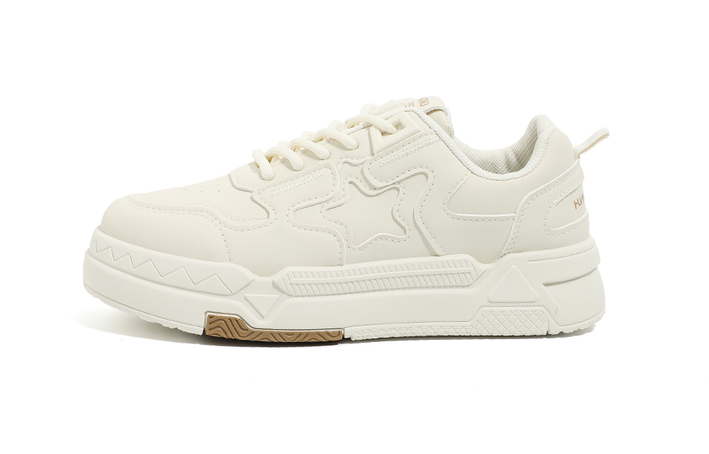 (W) Huanqiu Casual Mid-Top Sneakers 'Beige'