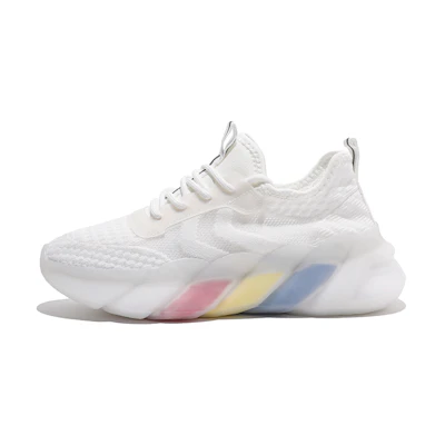 (W) Huanqiu Casual Sneakers 'Rainbow Sole White'