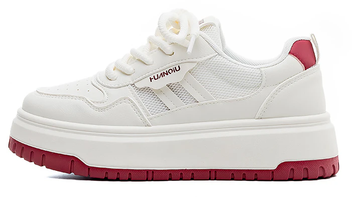 women-huanqiu-classic-low-top-skate-shoes-white-red-comfortable-and-durable-hc-518-wr