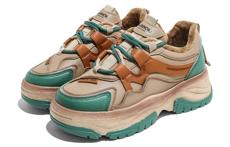 (W) Huanqiu Dad Shoes 'CMFT Plus Velvet Green Khaki' 圖 3