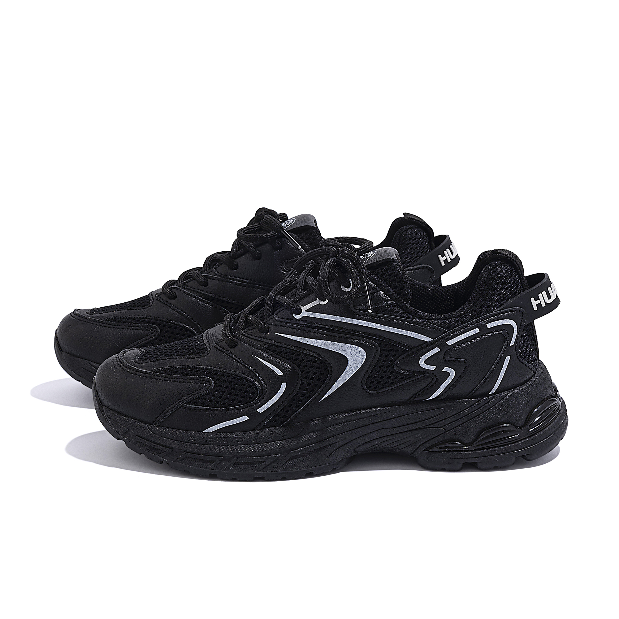 Order 環球 HUANQIU 百搭 運動 休閒 時尚 潮流 透氣耐磨 低幫 老爹鞋 女款 黑色