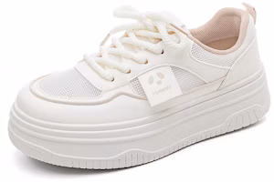 (Women) Huanqiu Fashion Low-Top Chunky Sneakers Beige/Brown JH-E67Z (Women) Huanqiu Fashion Low-Top Chunky Sneakers Beige/Brown JH-E67Z
