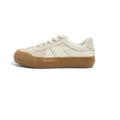 (W) Huanqiu German Trainer Low 'Beige Canvas'