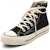 (W) Huanqiu High-Top Canvas 'Hitam dan Putih' S6300B