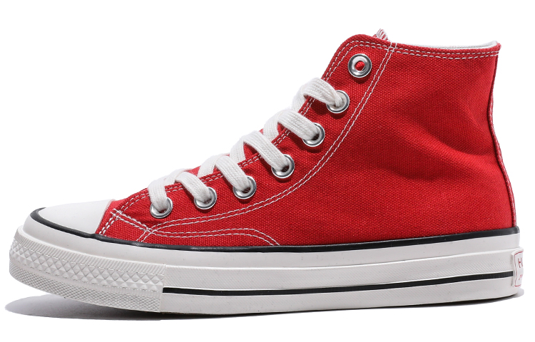 (W) Huanqiu High-Top Canvas 'Solid Red'