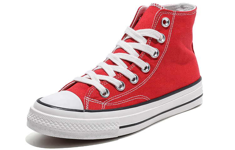 (W) Huanqiu High-Top Canvas 'Solid Red' 圖 2