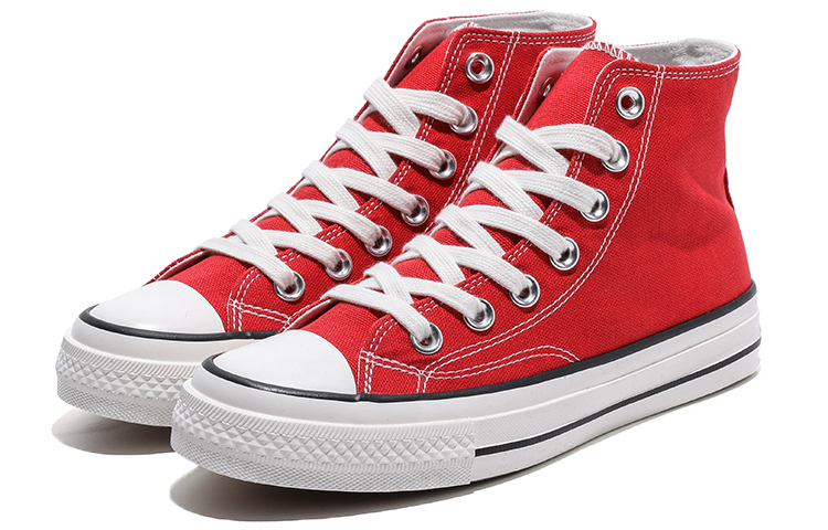 (W) Huanqiu High-Top Canvas 'Solid Red' 圖 3