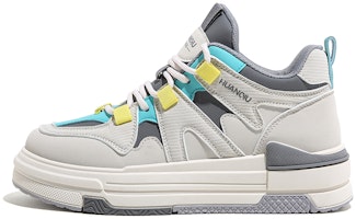 (Women) Huanqiu Leather Mid-Top 'Beige Grey Patchwork' HQ-HWBG3230MH (Women) Huanqiu Leather Mid-Top 'Beige Grey Patchwork' HQ-HWBG3230MH