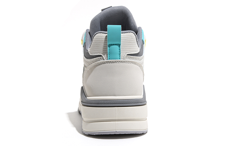 Shop (W) Huanqiu Kulit Mid-Top 'Beige Grey Patchwork' HQ-HWBG3230MH