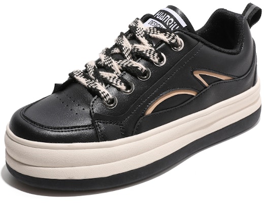 (Women) Huanqiu Leather Platform 'Fashion Sneaker' CH2015 4