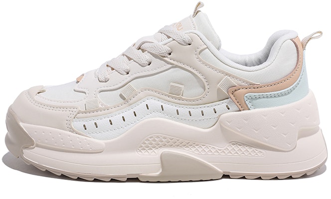 環球 HUANQIU 防滑耐磨 低幫 板鞋 女款 米色 Buy 環球 HUANQIU 防滑耐磨 低幫 板鞋 女款 米色