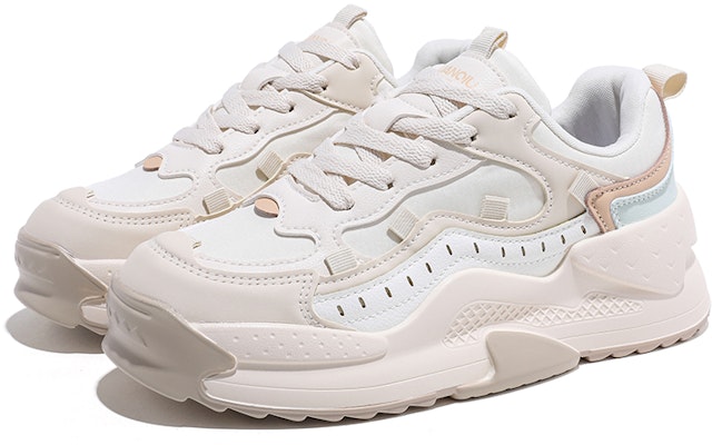 環球 HUANQIU 防滑耐磨 低幫 板鞋 女款 米色 Purchase 環球 HUANQIU 防滑耐磨 低幫 板鞋 女款 米色