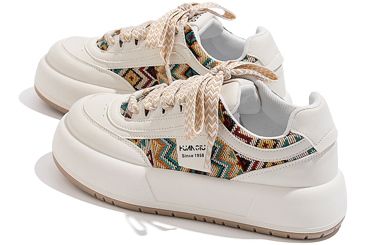 Lookbook (W) Huanqiu Low-Top 'Beige' Beige Kasut Rendah ZHQ9026MC