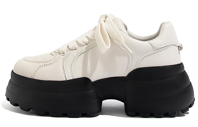 (W) Huanqiu Low-Top 'Beige Black Dad Shoe'