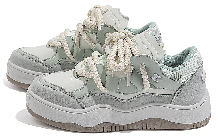 Order 環球 HUANQIU 百搭休閒個性耐磨 低幫 板鞋 女款 米綠