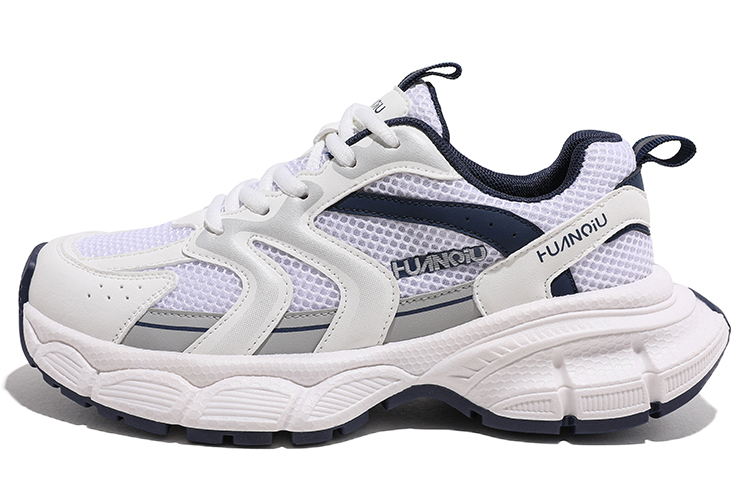 Buy 環球 HUANQIU 耐磨防滑 低幫 老爹鞋 女款 白深藍