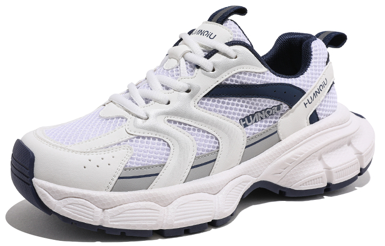 Order 環球 HUANQIU 耐磨防滑 低幫 老爹鞋 女款 白深藍