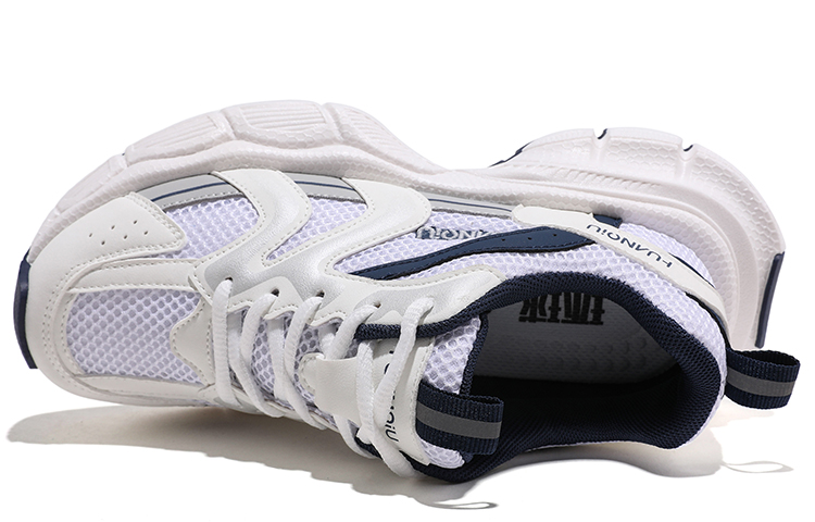 Lookbook 環球 HUANQIU 耐磨防滑 低幫 老爹鞋 女款 白深藍