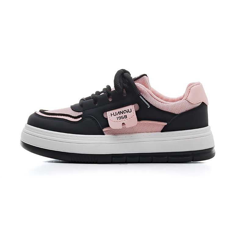 (Women) Huanqiu Low-Top Black Pink Casual Durable Fashion Sneakers HC065-2BP