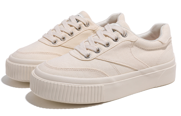 Lookbook (W) Huanqiu Low-Top Canvas 'Beige' Kasut Kanvas Rendah Beige H23016M