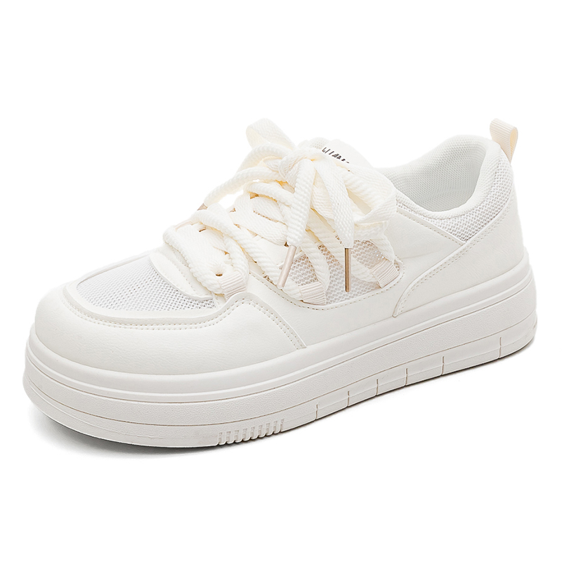 (Women) Huanqiu Low-Top Casual Beige Sneakers Breathable & Durable Shoes JH-E69M