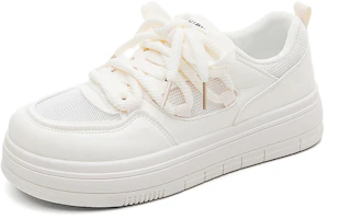 (Women) Huanqiu Low-Top Casual Beige Sneakers Breathable & Durable Shoes JH-E69M (Women) Huanqiu Low-Top Casual Beige Sneakers Breathable & Durable Shoes JH-E69M