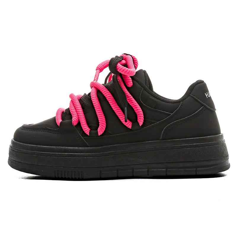 (Women) Huanqiu Low-Top Casual Durable Lightweight Sneakers Black Red HC016BR