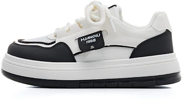 (Women) Huanqiu Low-Top Casual Sneakers White/Black - Durable & Stylish HC065-2WB (Women) Huanqiu Low-Top Casual Sneakers White/Black - Durable & Stylish HC065-2WB